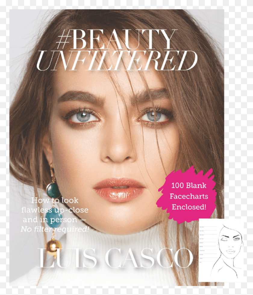 846x1001 Beautyunfiltered Blank Facechart Booklet, Person, Human, Face Descargar Hd Png