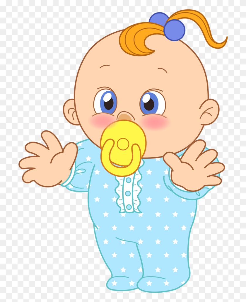 718x971 Beb Amp Gestante Baby Girl Clipart Baby Clip Art Baby Infant Clipart, Face, Rattle, Food HD PNG Download