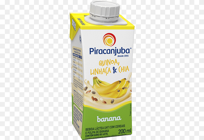 270x577 Bebida Lactea Piracanjuba, Banana, Food, Fruit, Plant Transparent PNG