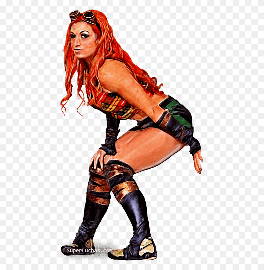 455x800 Becky Lynch Illustration, Person, Human, Clothing HD PNG Download