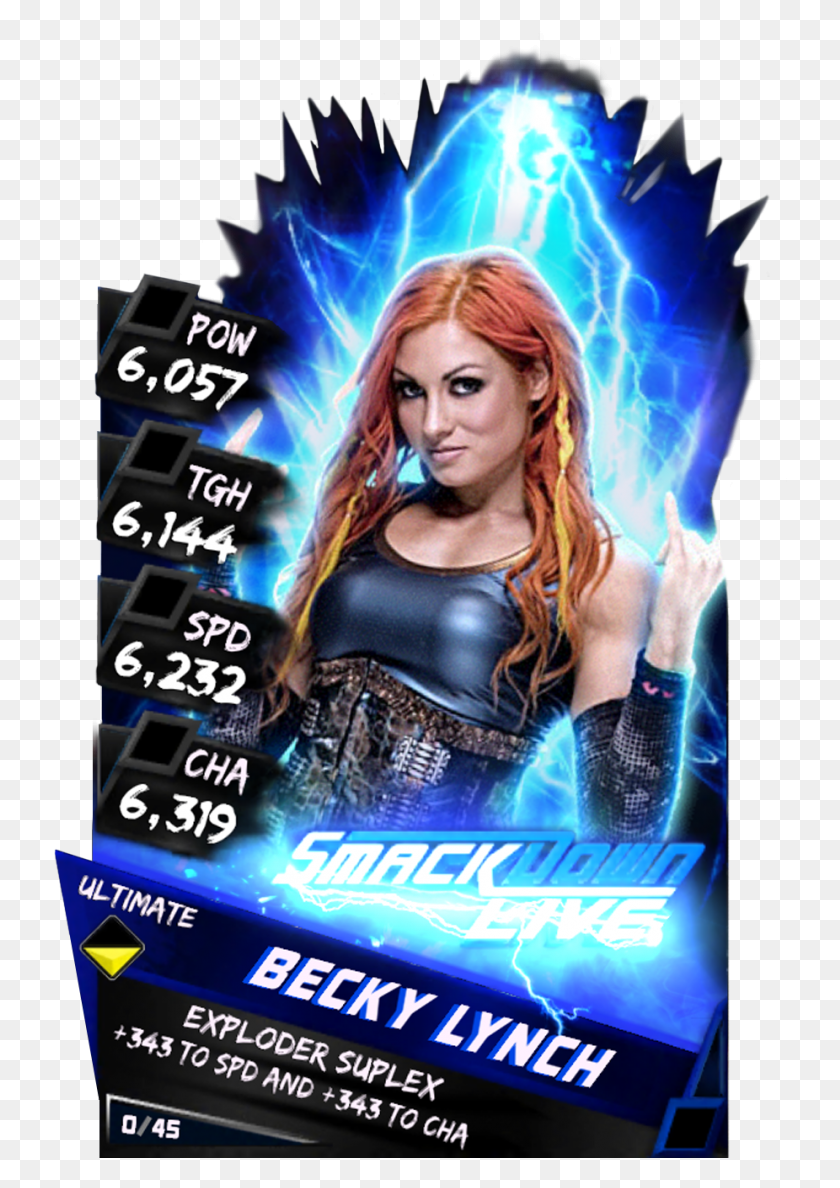 734x1128 Beckylynch S3 13 Ultimate Zombie Supercard Beckylynch Becky Lynch Wwe Supercard, Poster, Advertisement, Flyer HD PNG Download