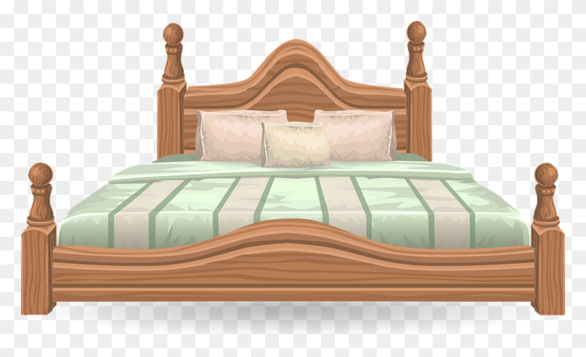 900x523 Bed Clipart Bed, Furniture, Bedroom, Room HD PNG Download