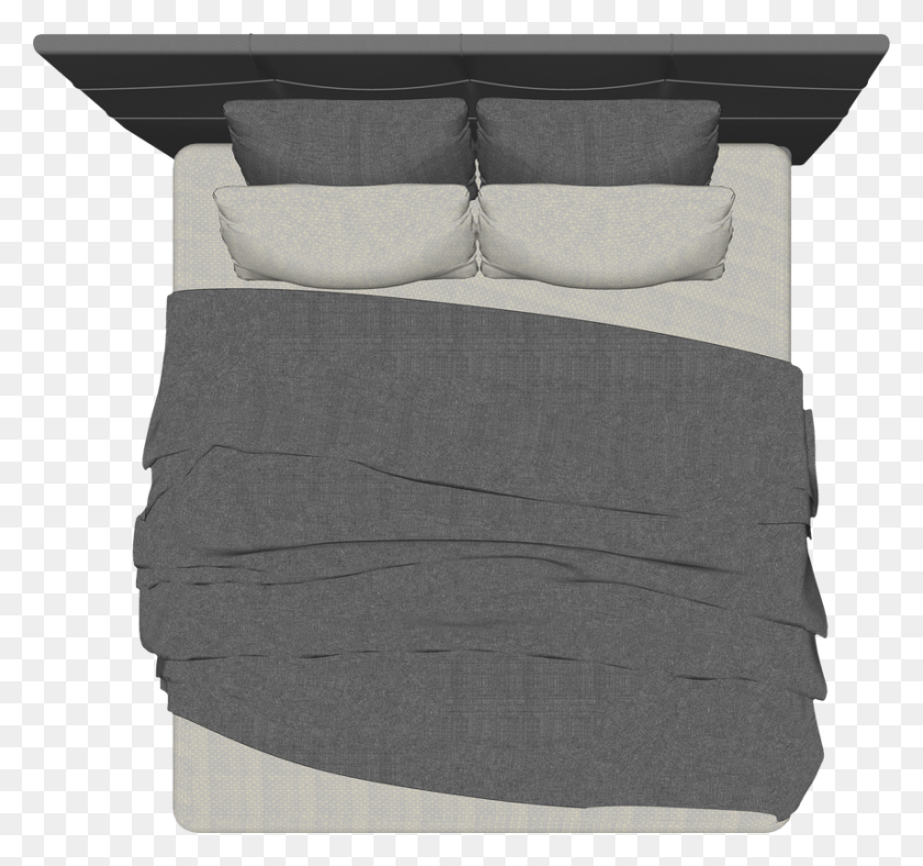 856x800 Bed Free Image Bed Top View, Furniture, Home Decor, Cushion HD PNG Download