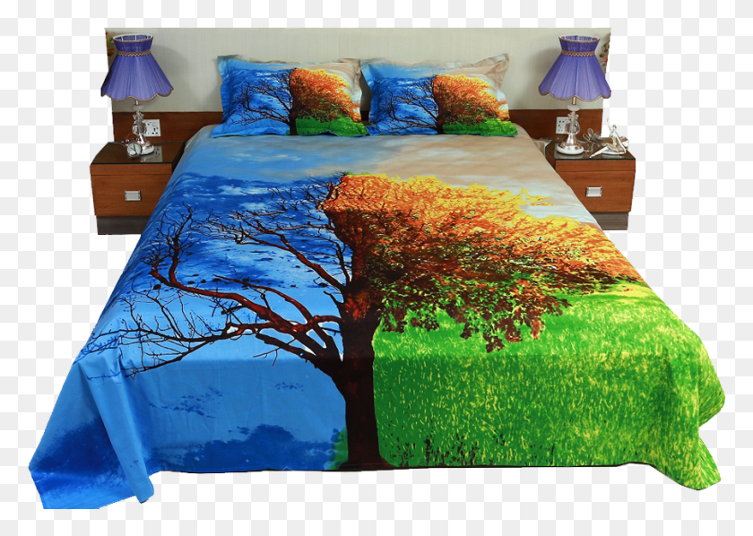 897x619 Bed Sheet, Table Lamp, Lamp, Furniture HD PNG Download