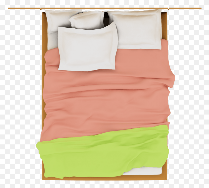 1443x1287 Bed Top View, Diaper, Clothing, Apparel HD PNG Download