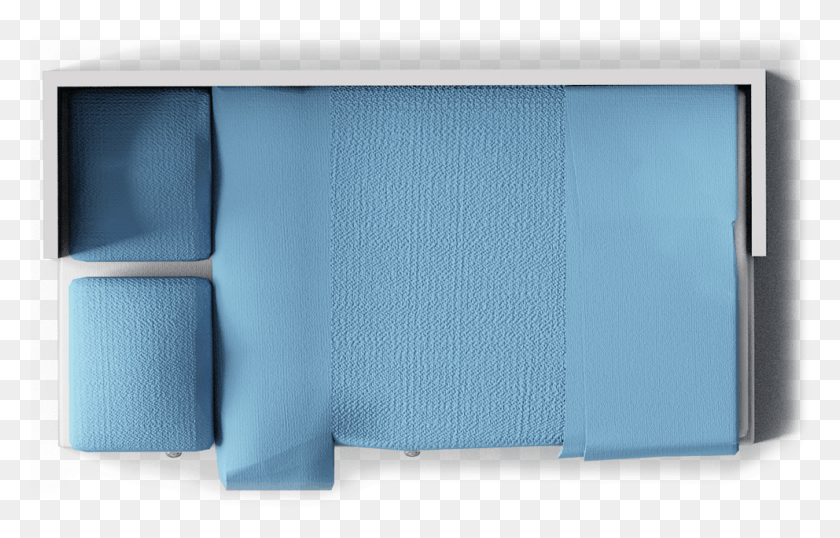 992x608 Bed Top View Blue, Paper, Rug, Towel HD PNG Download