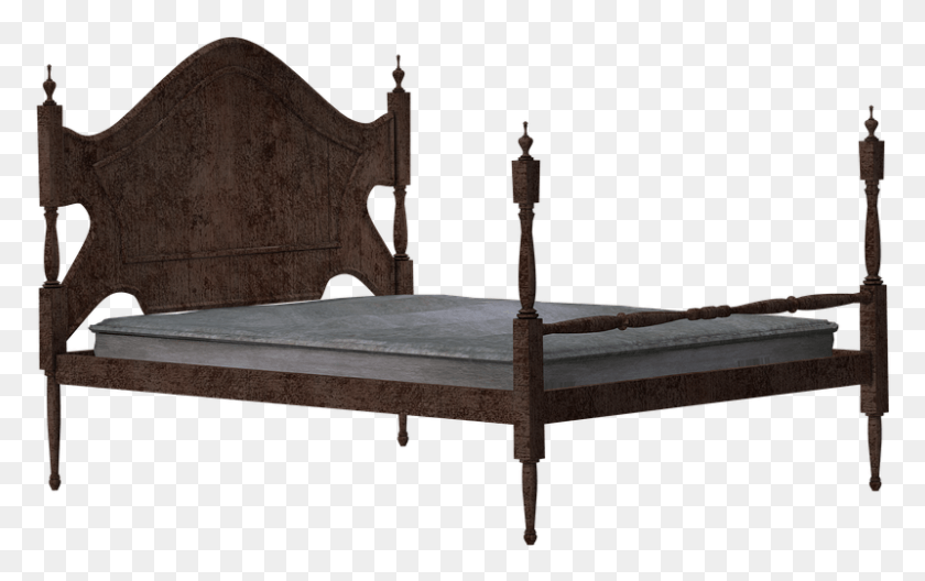 800x480 Bed Wooden Bed Rest Sleep Image Bed Digital Art, Furniture, Wood, Tabletop HD PNG Download