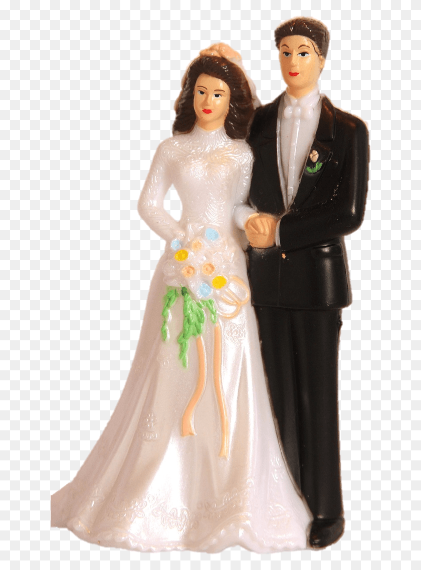 640x1079 Свадебная Пара, Статуэтка, Свадебное Платье, Халат Png Скачать