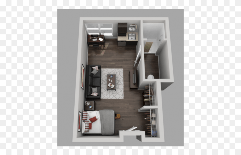441x481 Bedroom 1 Bathroom Apartment For Rent At The Renegade Renegade Apartments, Floor Plan, Diagram, Plan HD PNG Download