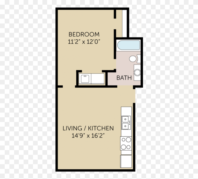 374x703 Bedroom Apartment Building At Floor Plan, Floor Plan, Diagram, Plot HD PNG Download