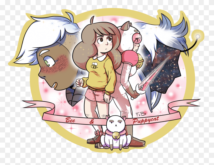 1193x900 Bee And Puppycat Is My New Cartoon Obsession And Bee And Space Outlaw Art, Comics, Book, Person HD PNG Download