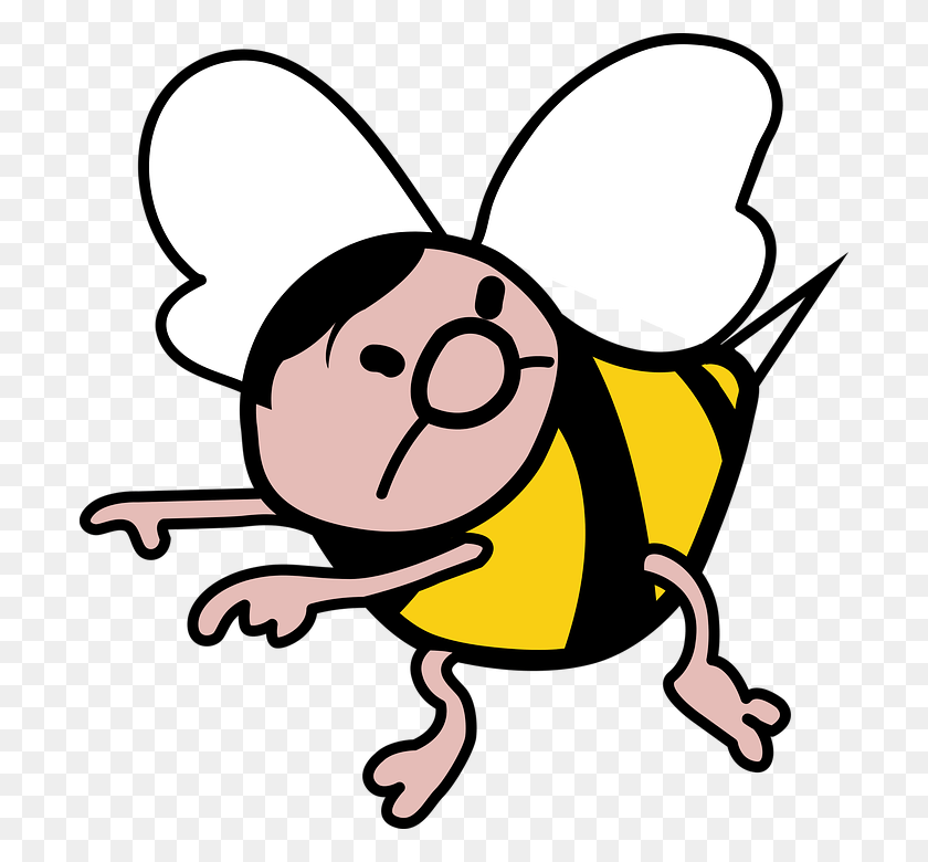 696x720 Bee Bug Bumble Bee Flight Director Flyer Honey, Chef HD PNG Download