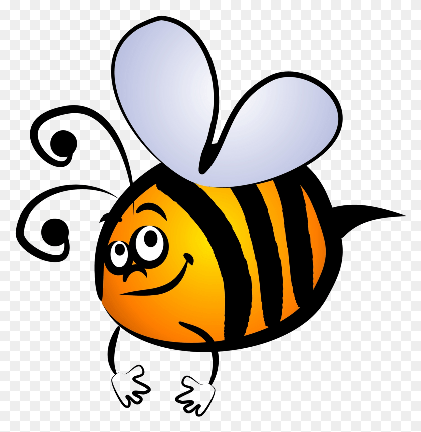 1587x1633 Bee Cartoon Bee Clip Art, Animal, Fish, Angelfish HD PNG Download