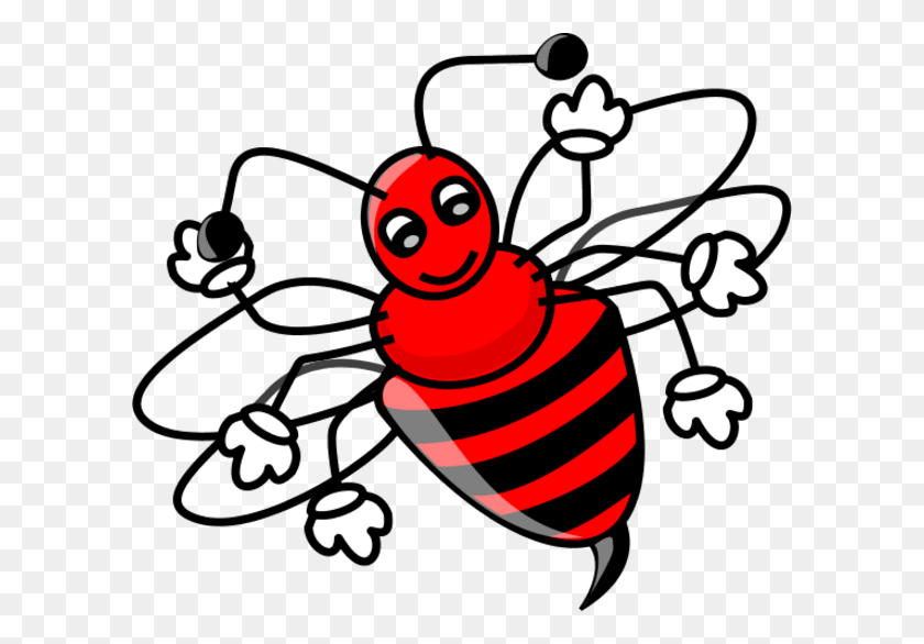 600x526 Bee Cartoon Comic Funny Bee Clip Art, Insect, Invertebrate, Animal HD PNG Download