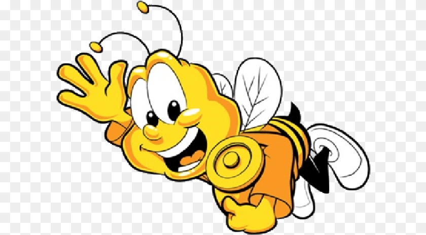 Bee Funny Cartoon Bee No Background, Animal, Invertebrate, Insect, Glove Clipart PNG