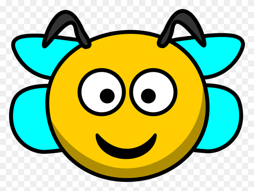 960x706 Bee Clipart Head Bee Head Clipart, Pac Man, Halloween HD PNG Download