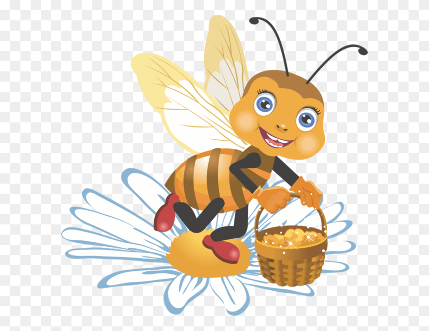 600x589 Bee Clipart Milk And Honey My Honey Flying Insects Cartoon Insects, Honey Bee, Insect, Invertebrate HD PNG Download