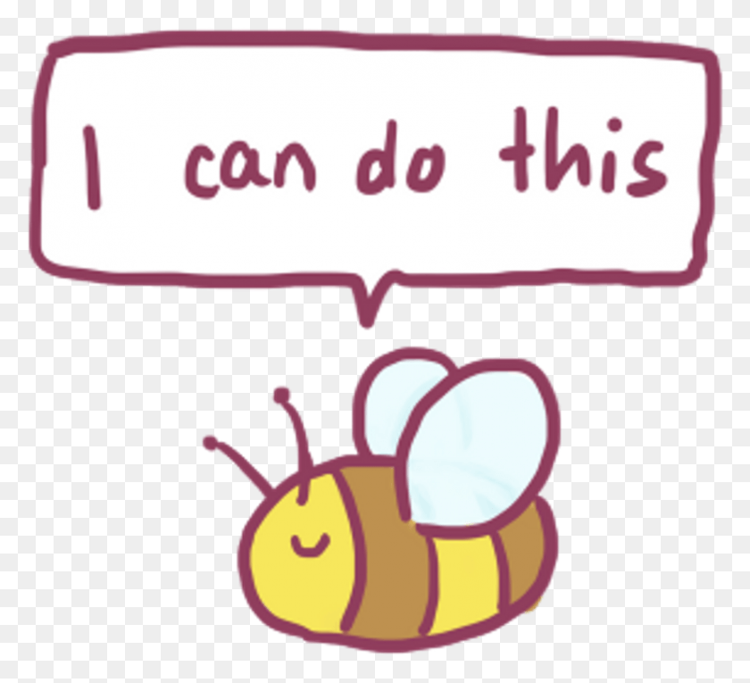 825x746 Bee Cutebee Cute Kawaii Icandothis Freetoedit Bee Aesthetic, Text, Plant, Food HD PNG Download