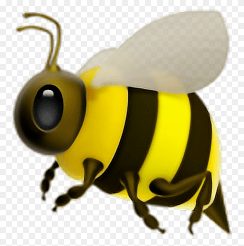 1018x1025 Bee Emoji Ios Apple Bee Emoji, Insect, Invertebrate, Animal HD PNG Download