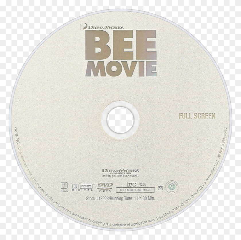 1000x1000 Bee Movie Dvd Disc Image Label, Disk HD PNG Download
