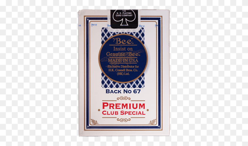 316x435 Bee Premium Club Special Playing Cards Back No67 Label, Text, Bottle, Cosmetics HD PNG Download