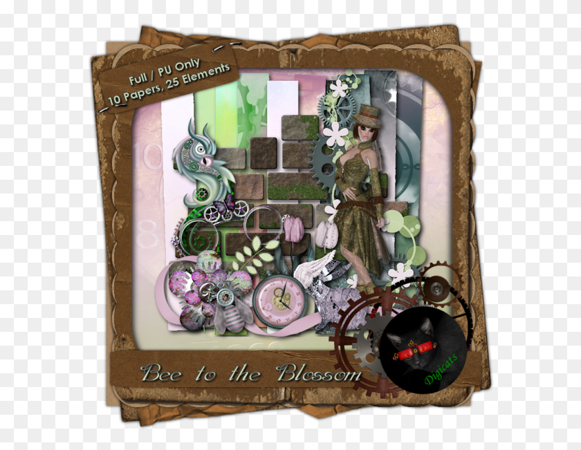 590x591 Bee To The Blossom Clockwork Angel, Person, Human, Wheel HD PNG Download