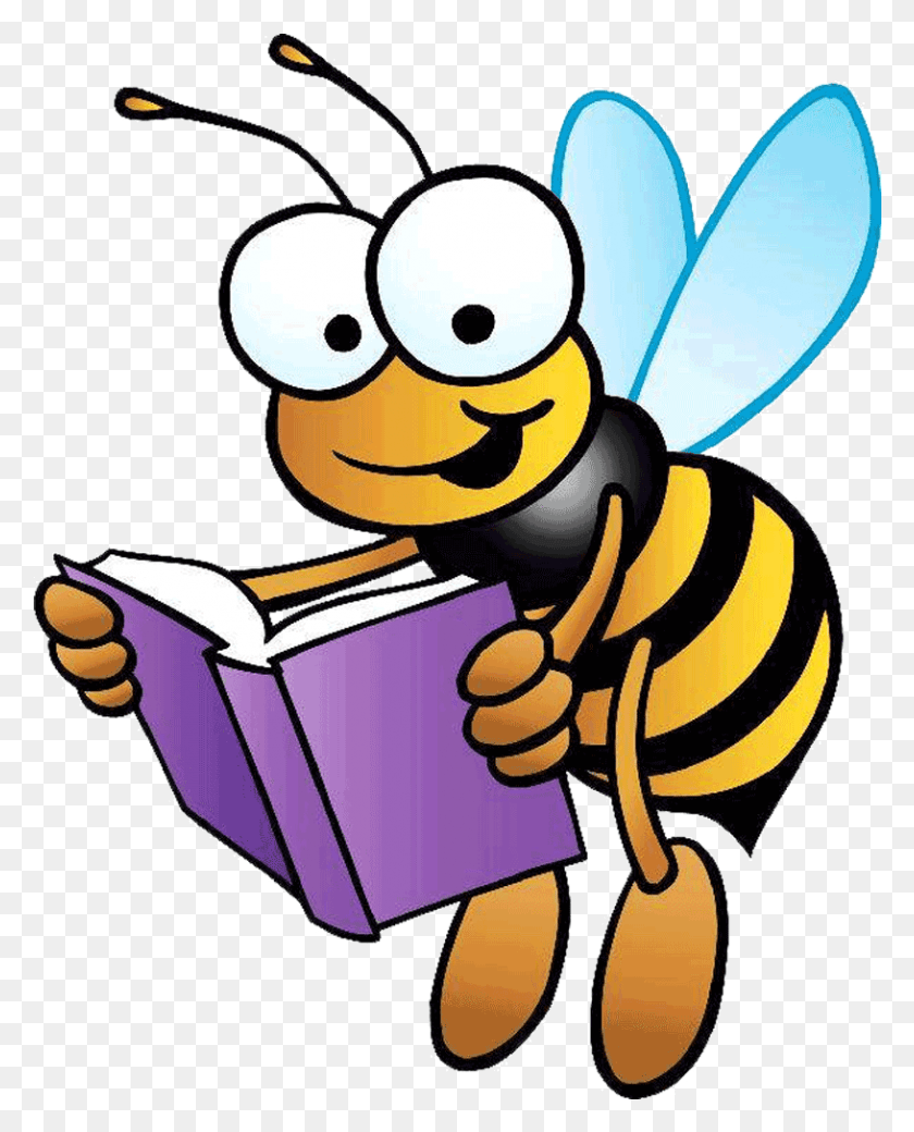 815x1025 Bee Transparent Images Bee Reading Clipart, Animal, Honey Bee, Insect HD PNG Download