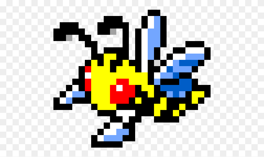 501x441 Beedrill Pixel Art Grid, First Aid, Pac Man HD PNG Download
