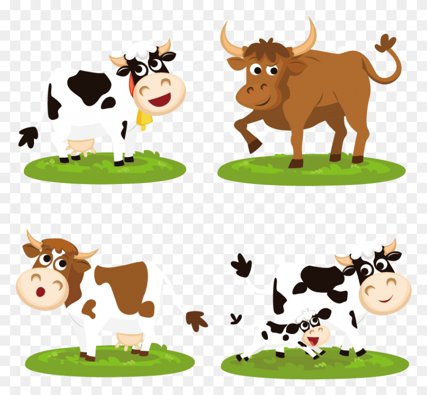 824x758 Beef Cattle Cartoon Clip Art Cow Cartoon, Mammal, Animal, Dairy Cow HD PNG Download