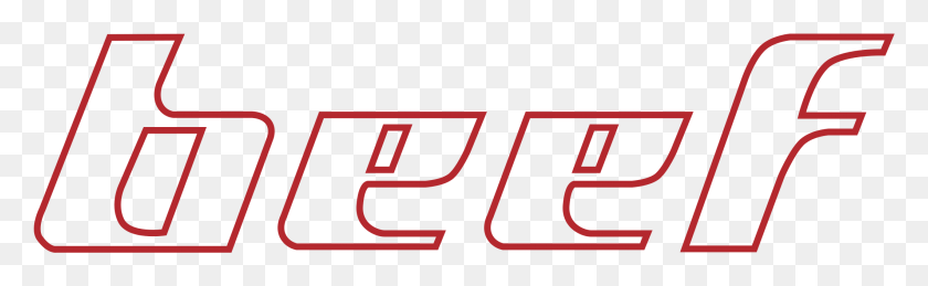 2123x543 Beef Logo Transparent Carmine, Text, Alphabet, Number HD PNG Download
