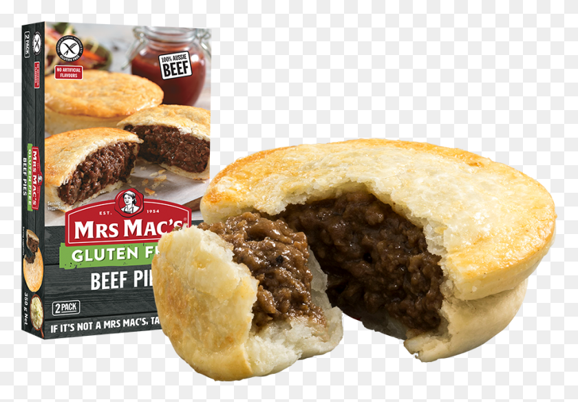 919x618 Beef Pies 2 Pack Bun, Bread, Food, Burger HD PNG Download