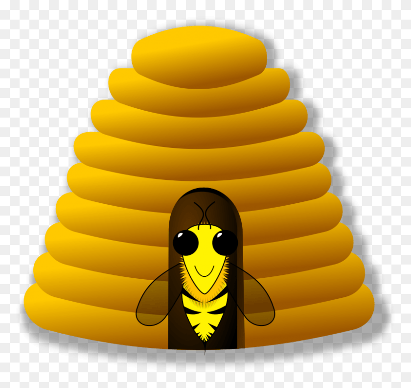 800x751 Beehive Photo Best Beehive In A Tree Cartoon Large, Plant, Fruit, Food HD PNG Download