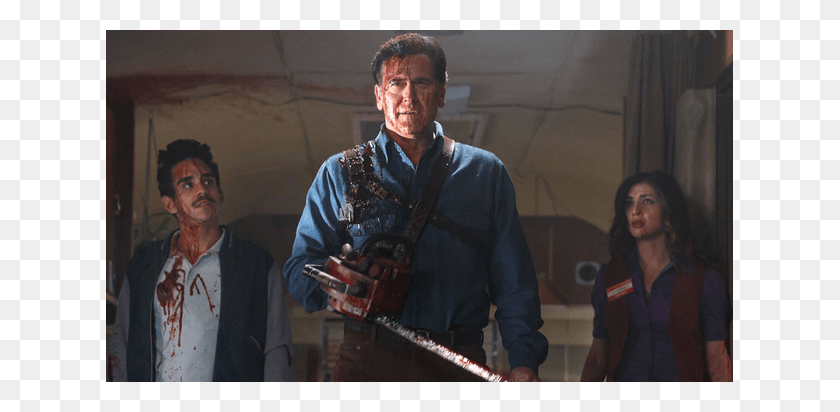 627x352 Been 36 Years Since Director Sam Raimi Unleashed Ash Vs Evil Dead Team, Person, Human, Tool HD PNG Download