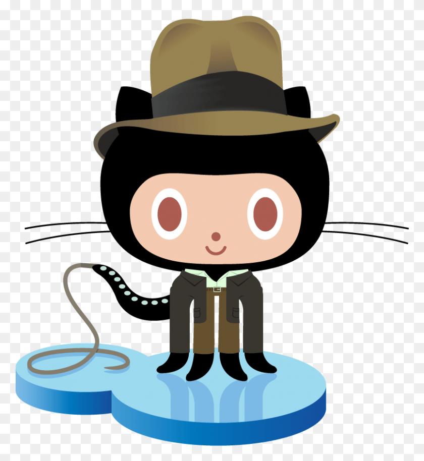 805x882 Been A Fan Of Indiana Jones And Github White Github Logo Transparent, Clothing, Apparel, Hat HD PNG Download