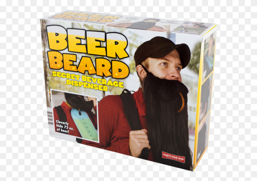 584x532 Beer Beard Prank Fake Gag Funny Parody Joke Gift Box Sneaking In Alcohol Meme, Person, Human, Clothing HD PNG Download