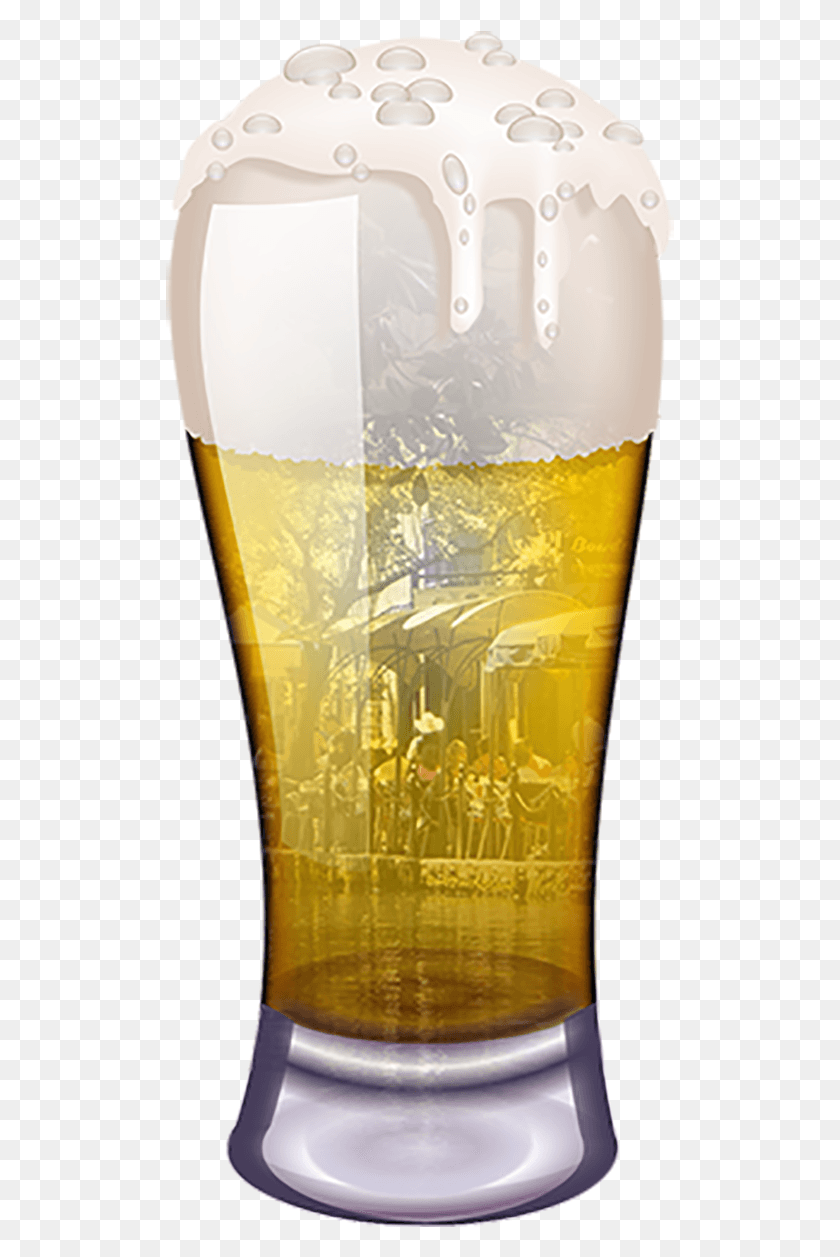 509x1197 Beer Glass With Reflection Pint Glass, Alcohol, Beverage, Drink HD PNG Download