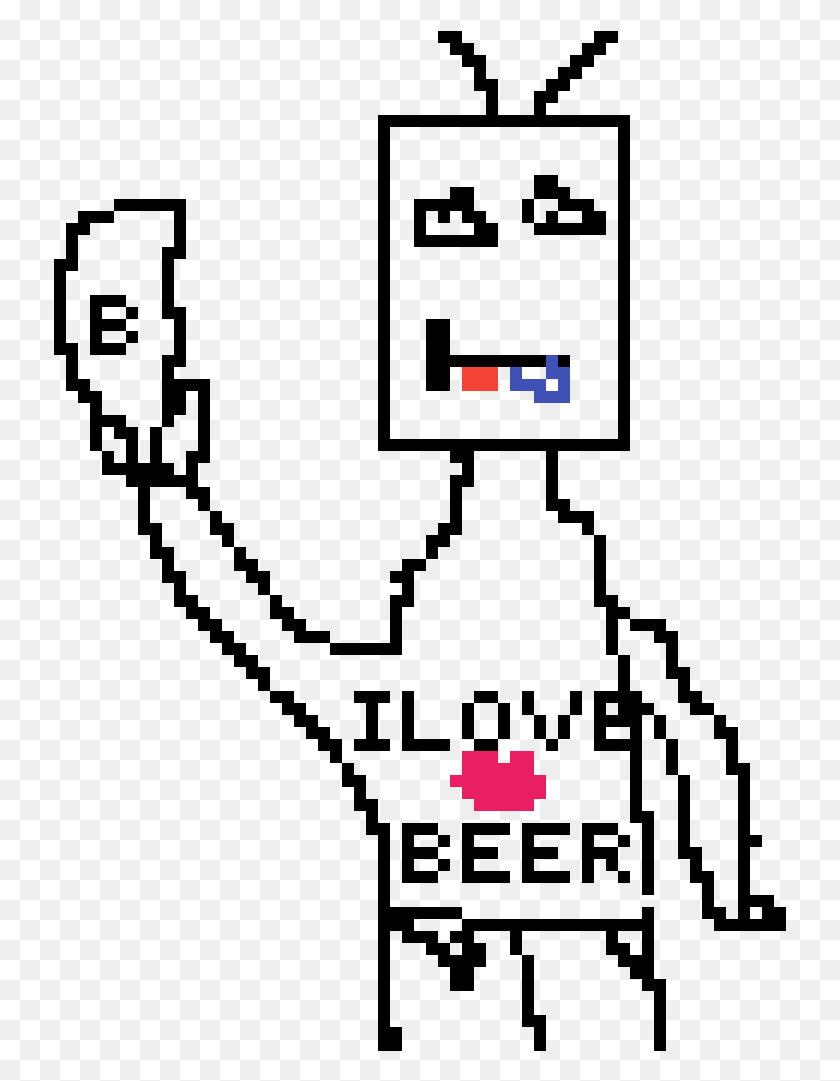 733x1021 Beer Man Hello Kitty Cross Stitch Patterns, Pac Man, Super Mario HD PNG Download