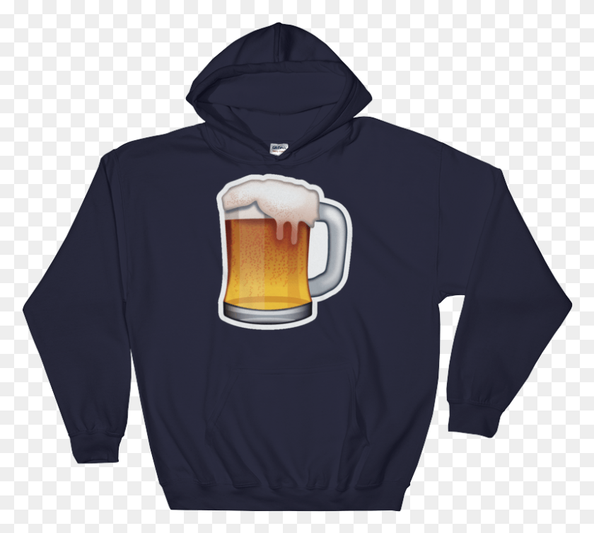 797x709 Beer Mug Just Emoji Sweatshirt, Glass, Clothing, Apparel HD PNG Download