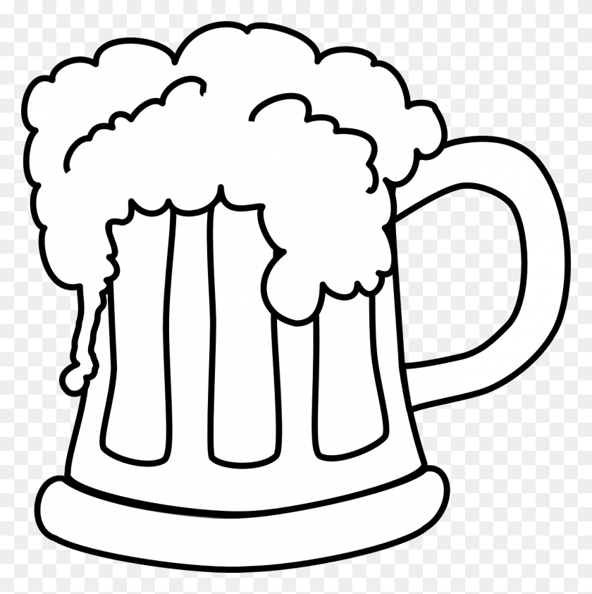 1274x1280 Beer Mug White Cartoon Beer Black And White, Stein, Jug, Cup HD PNG Download