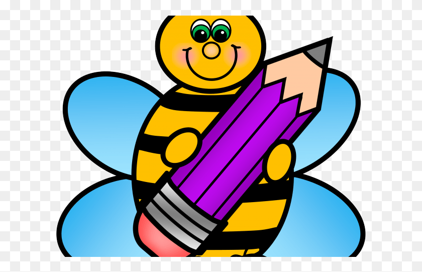 617x481 Bees Clipart Writing Bee Clip Art School, Graphics, Bomb HD PNG Download