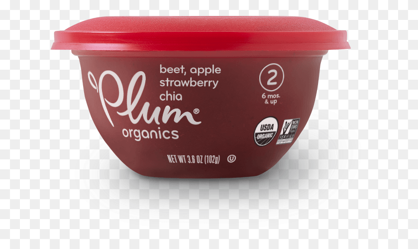 640x440 Beet Apple Strawberry Amp Chia Plum Organics, Bowl, Dessert, Food HD PNG Download