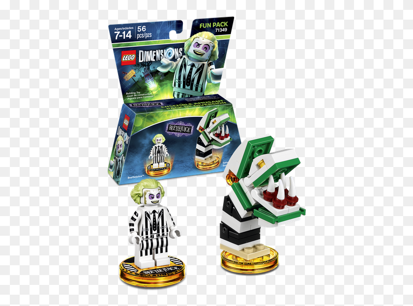 408x563 Beetlejuice And The Powerpuff Girls Are Coming To Lego Lego Dimensions Beetlejuice Fun Pack, Person, Human, Outdoors HD PNG Download