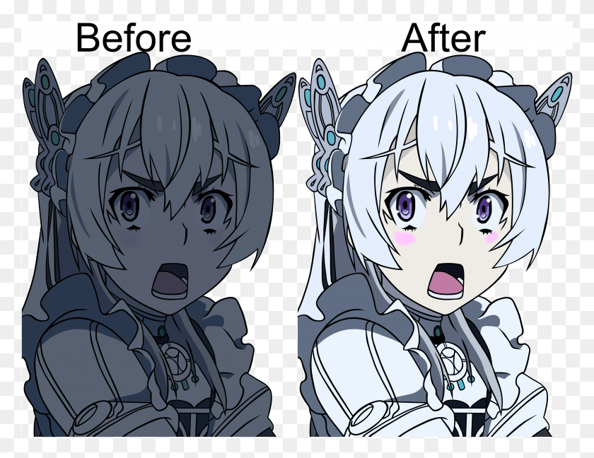 3976x3000 Antes Y Después De Anime Antes Y Después De Color, Comics, Libro, Manga Hd Png