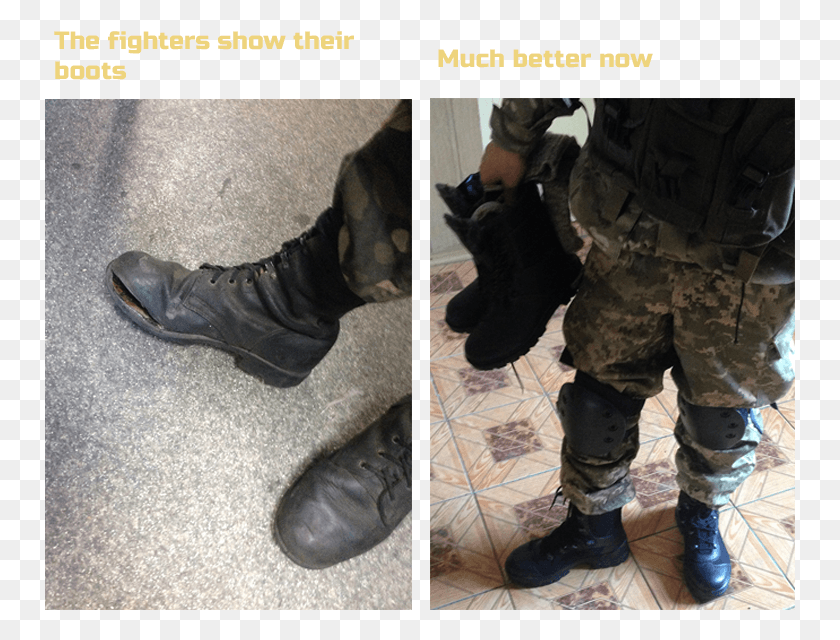 751x580 Before And After Eng Ukraine Combat Boots, Clothing, Apparel, Person HD PNG Download