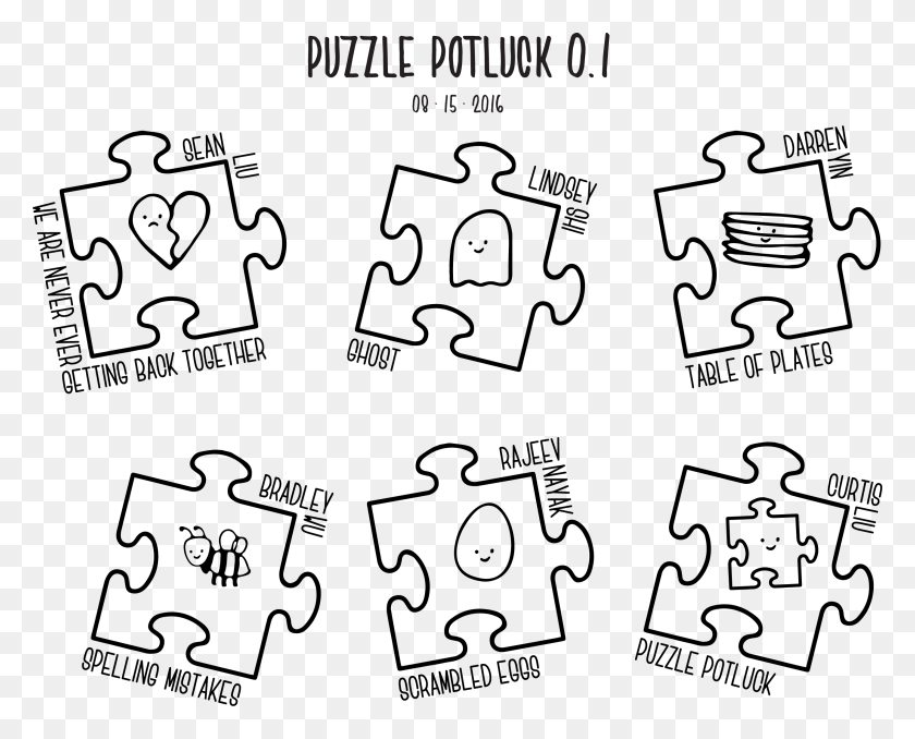2615x2075 Antes De Puzzle Potluck 1 Estábamos Escribiendo Rompecabezas Como Dibujos Animados, Número, Símbolo, Texto Hd Png