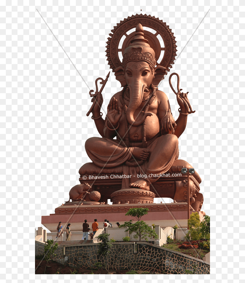 600x912 Храм Бегдевади Ганпати Огромная Статуя Бегдевади Пуна, Человек, Человек, Поклонение Hd Png Скачать
