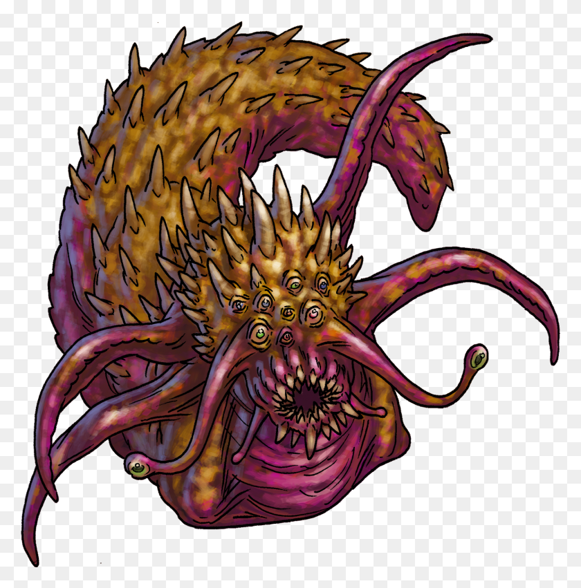 1497x1519 Behold Gorgoloth The God Of The Slug Cult Of Forsaken Illustration, Squid, Seafood, Sea Life HD PNG Download