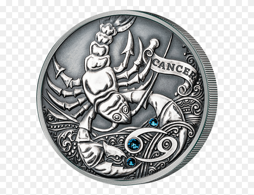 601x583 Belarus 2015 20 Rubles Cancer Signs Of The Zodiac Antique Zodiac Signs Silver Coins, Coin, Money, Emblem HD PNG Download