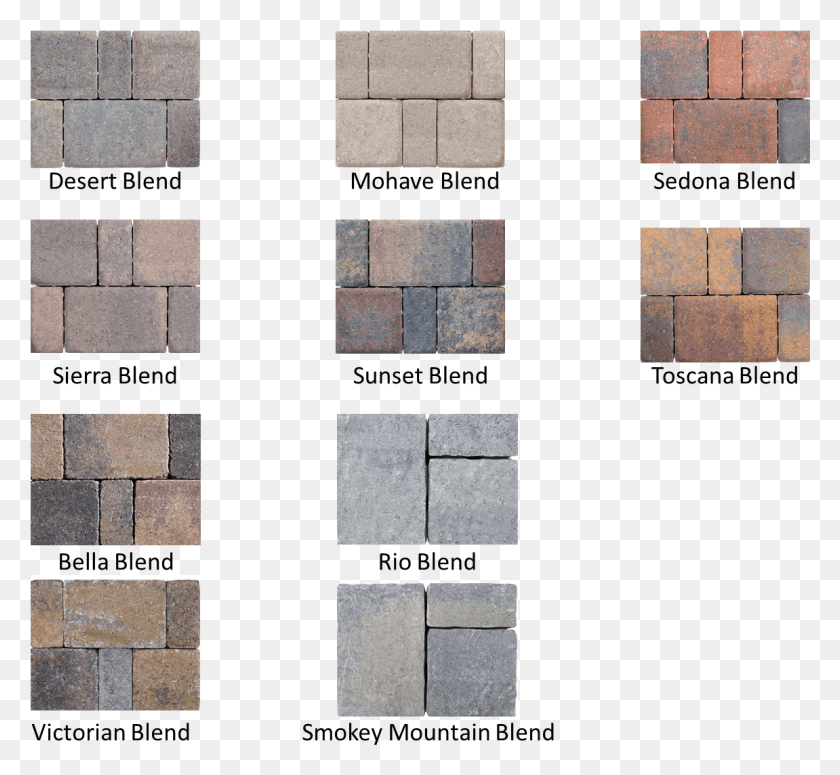 1151x1056 Belgard Desert Blend Pavers, Brick, Wall, Collage Descargar Hd Png