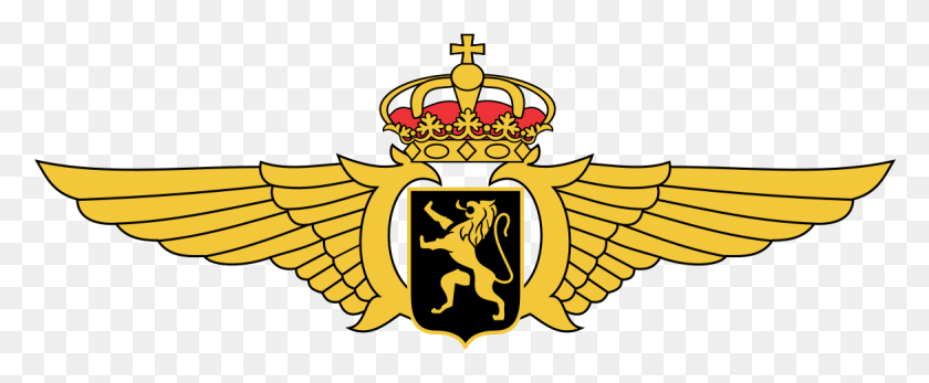 1170x431 Belgian Air Force Logo Belgian Air Force Logo, Symbol, Emblem, Crown HD PNG Download